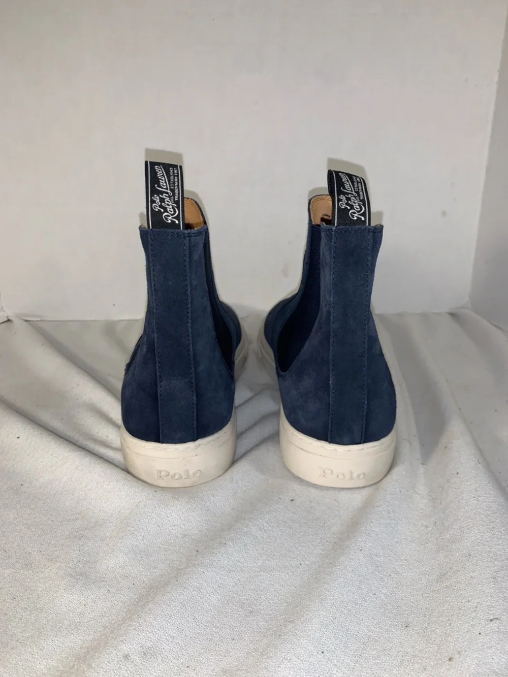 Polo by Ralph Lauren Navy Suede Chukka Slip-On Boots
